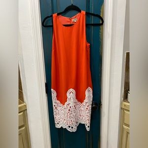 Orange Strapless Dress